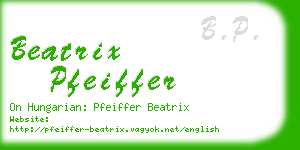 beatrix pfeiffer business card